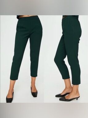 ARITZIA BABATON Dark Green Cropped Trousers (S)
